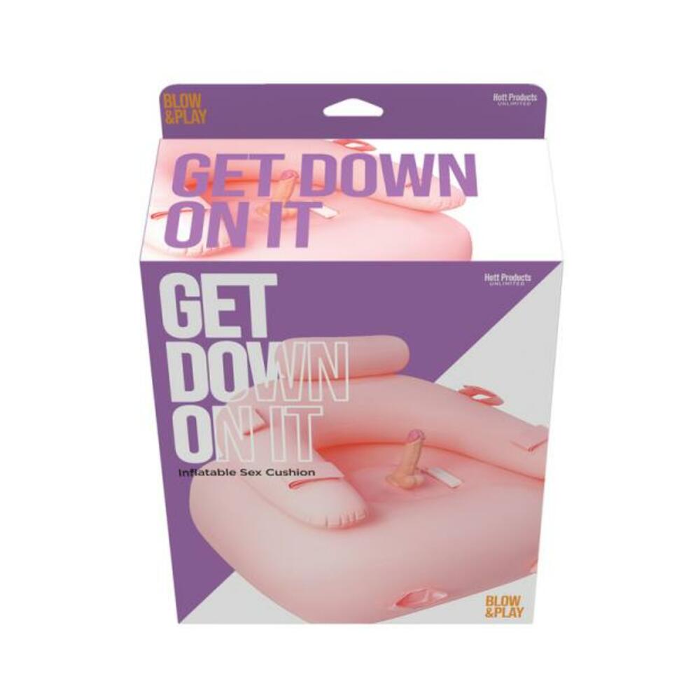 Get Down On It Inflatable Cusion With Wire Controller Dildo And Wrist/leg Straps - Tophatter Daily Deals