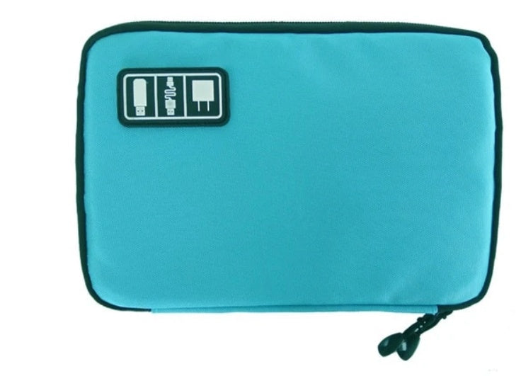 Cable Organizer System Kit Case Blue 0 - Tophatter Daily Deals