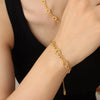 18K Gold-Plated Titanium Steel Bracelet Style B One Size Bracelets - Tophatter Daily Deals