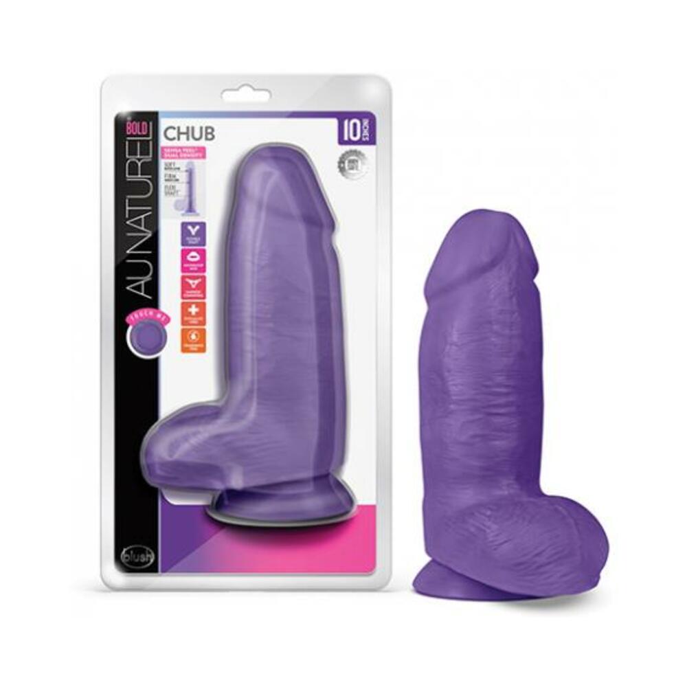Au Naturel Bold Chub Dildo 10 In. Purple - Tophatter Daily Deals