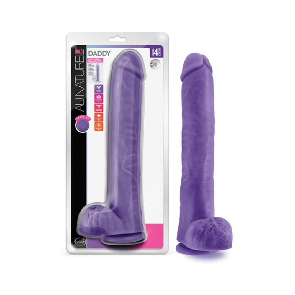 Au Naturel Bold Daddy Dildo 14 In. Purple - Tophatter Daily Deals
