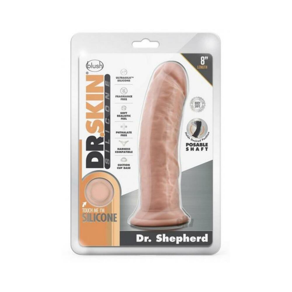 Dr. Skin Dr. Shepherd Dildo With Suction Cup Silicone 8 In. Vanilla - Tophatter Daily Deals