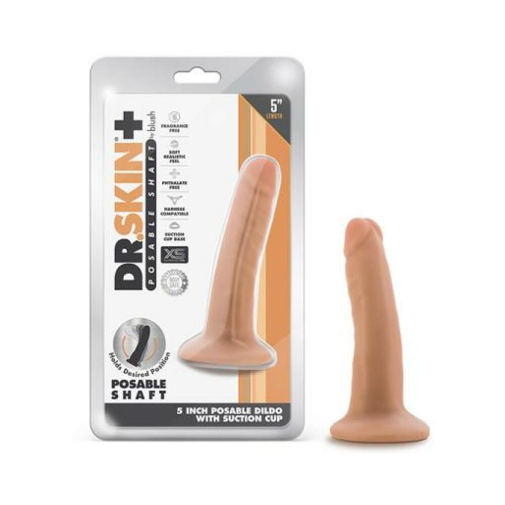 Dr. Skin Plus Posable Dildo 5 In. Vanilla - Tophatter Daily Deals