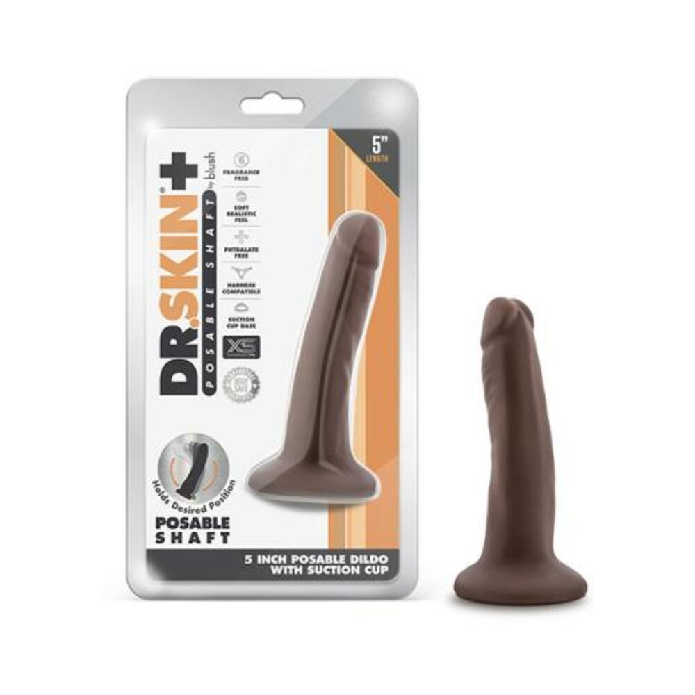 Dr. Skin Plus Posable Dildo 5 In. Chocolate - Tophatter Daily Deals