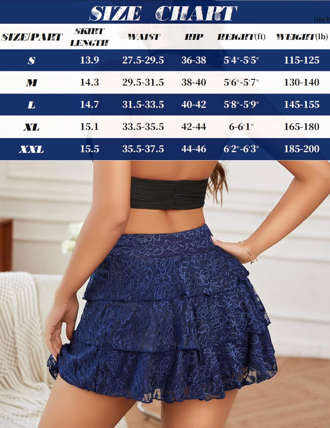 Pleated Mini Skirt Lace Ruffles Short Skirt Lingeries-mini skirts - Tophatter Daily Deals