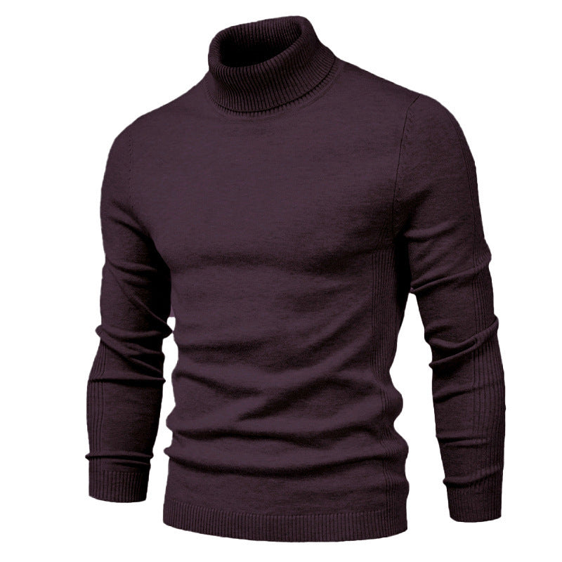 Soft Men's Turtleneck Sweater - Slim Fit Viscose Winter Black And Red 3D Changing Face Moving Picture Frame - Tophatter Daily Deals