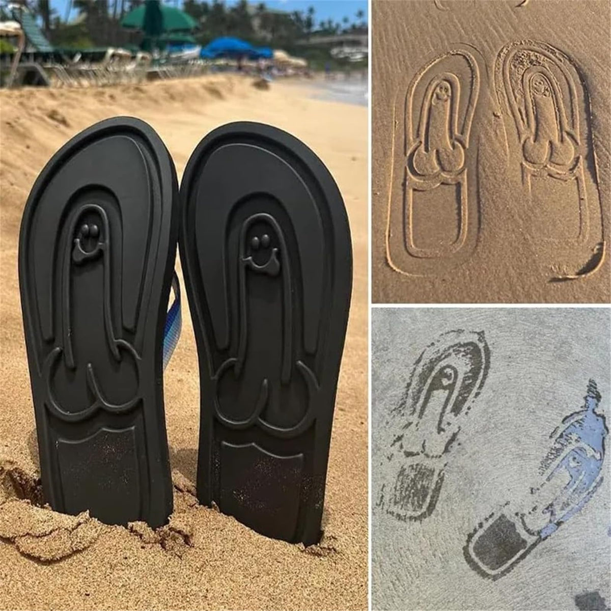 Hidden Penis Flops,Quick-Dry Flip-Flop Slides,Funny Slides Comfort Outdoor Athletic Thong Sandal Slippers - Tophatter Daily Deals