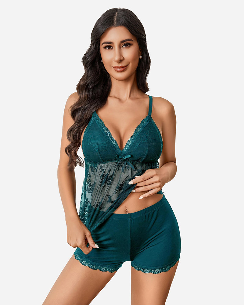 Pajama Sets 2 Piece Sleepwear Blue Green Sleepwears-Pajamas Sets - Tophatter Daily Deals