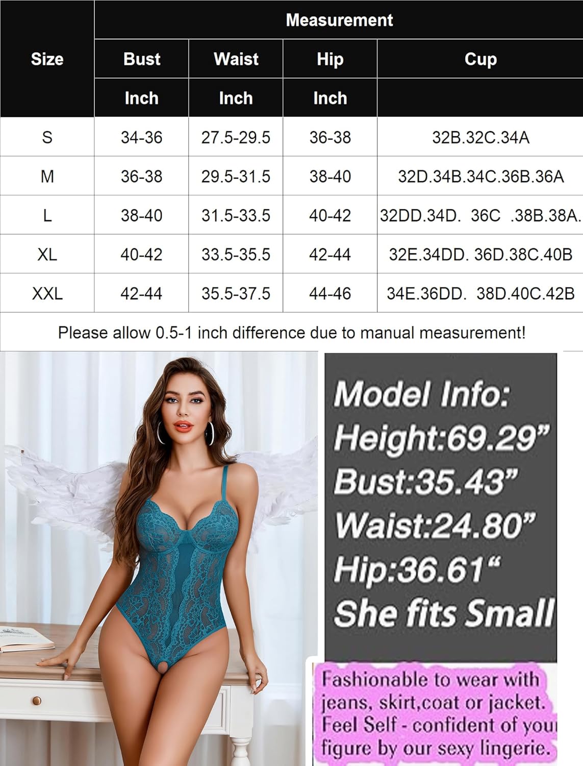 Deep V Cut Out One Piece lingerie Lingeries-Bodysuits - Tophatter Daily Deals