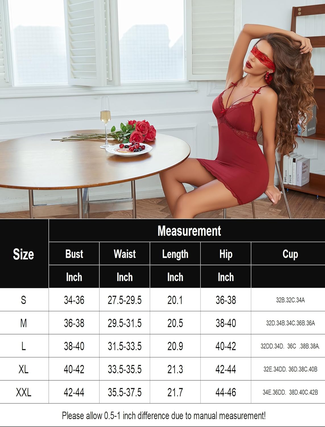 Lace Chemise Strap Nightwear Lingeries-Chemises - Tophatter Daily Deals