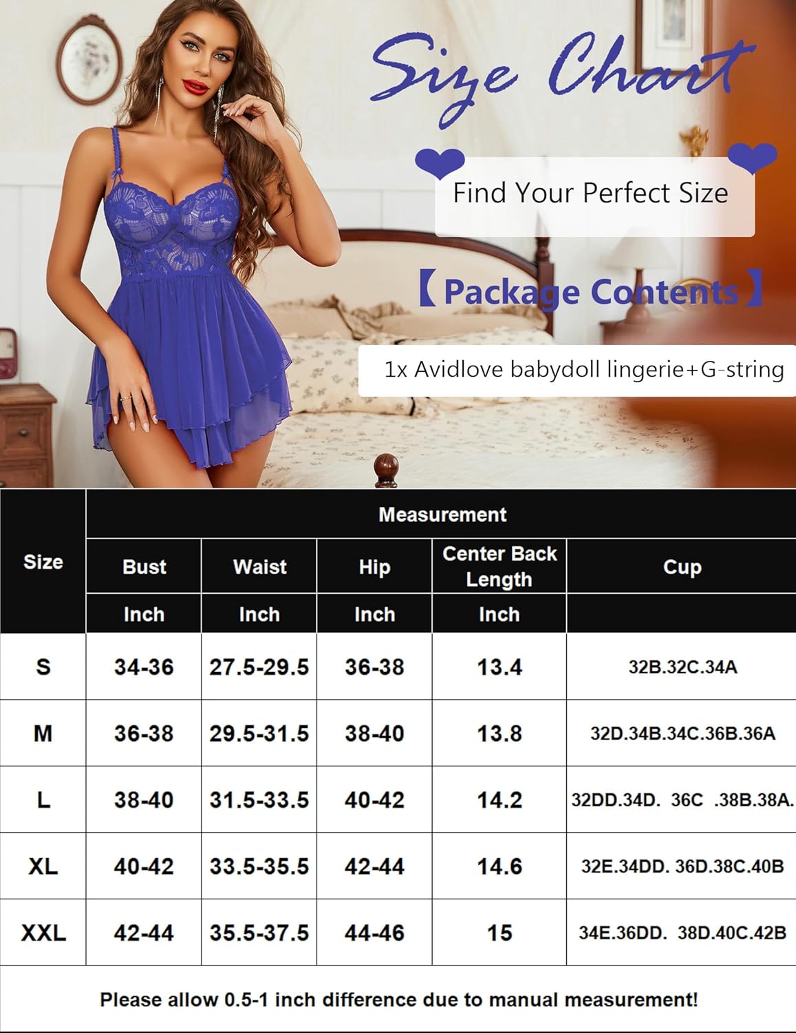 Lace Floral Night Gowns Lingerie-Babydolls - Tophatter Daily Deals