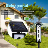 Solar Lighted House Address Sign – LED Illuminated Outdoor Plaque with Ground Stake for Yard, Garden & Home Outdoor Lighting - Tophatter Daily Deals