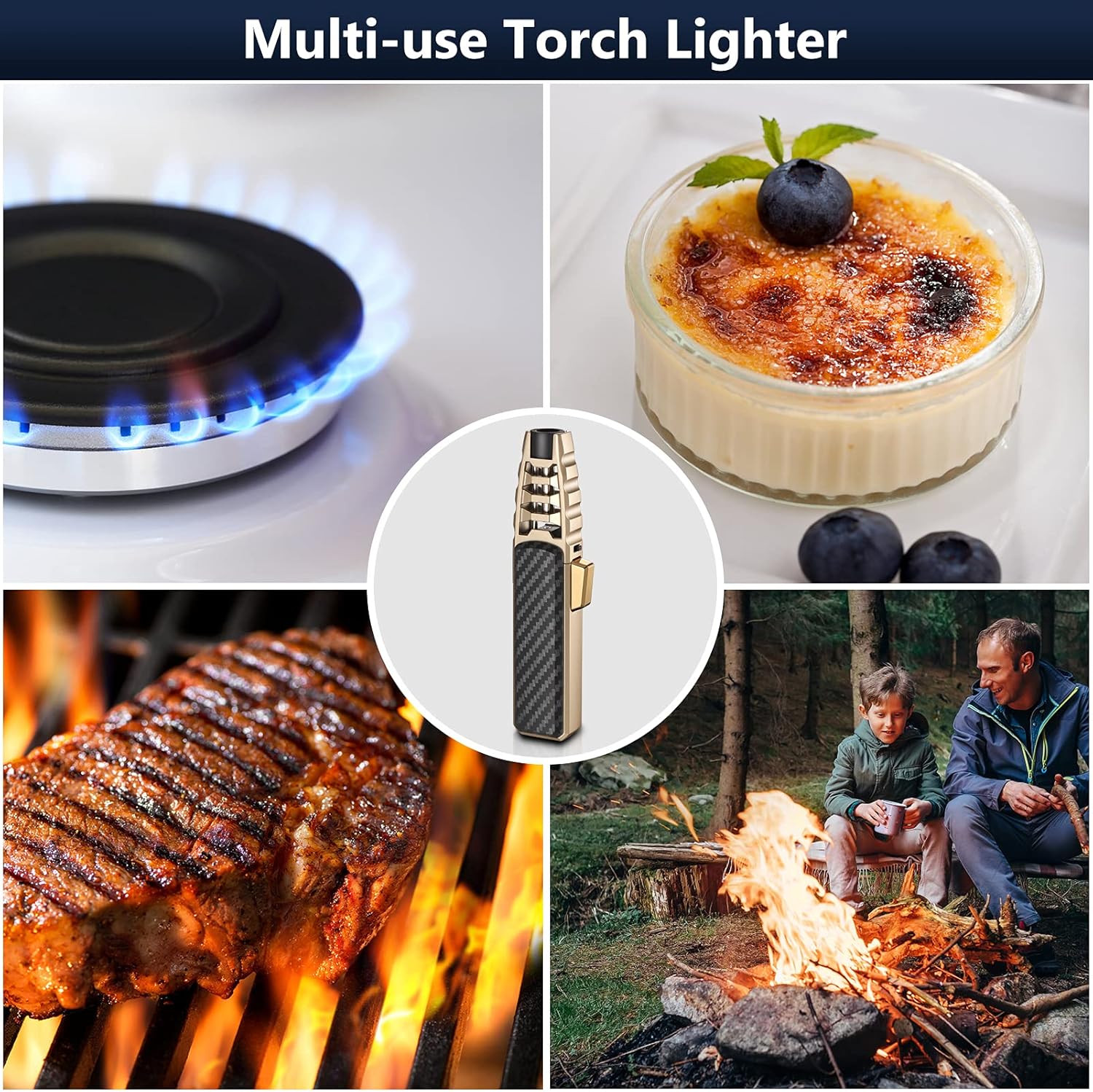 Windproof Torch Lighter Culinary Torch Fall 2025 Gift - Tophatter Daily Deals