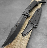 10.5" Large Folding Knife with Rosewood Handle-GS31 Black Pocket Knives - Tophatter Daily Deals