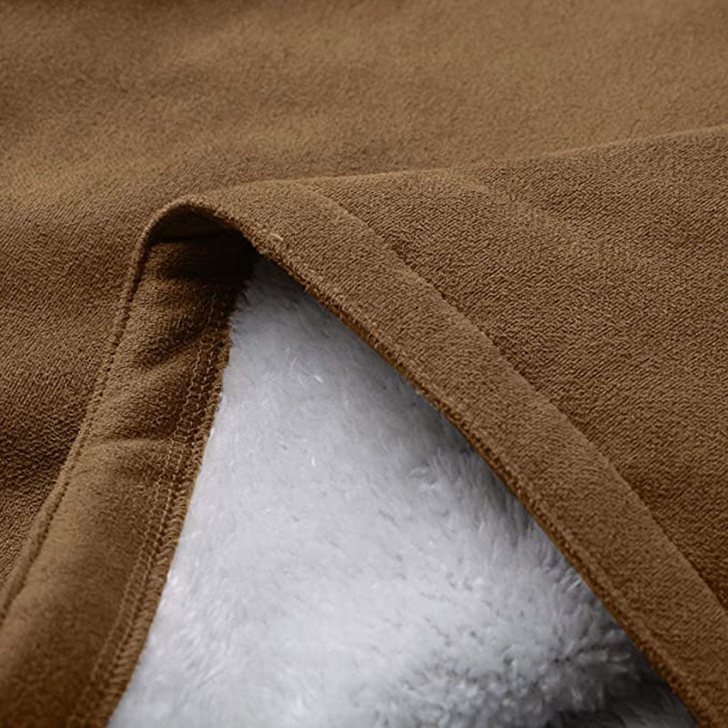 Warm Womens Winter Jacket - Hooded Mid-Thigh, Suede - Tophatter Daily Deals