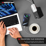Monster Power Shield: Magnetic Wall Extender with 2 AC, 3 USB-A, 1 USB-C Computer Accessories - Tophatter Daily Deals