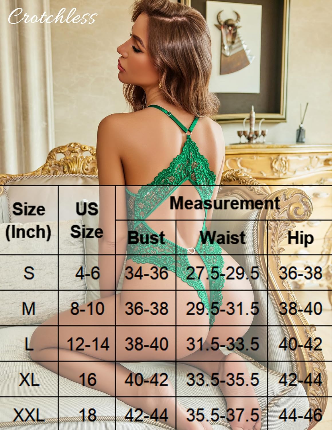 Deep V Lace Teddy Lingerie Bodysuit Lingeries-Bodysuits - Tophatter Daily Deals
