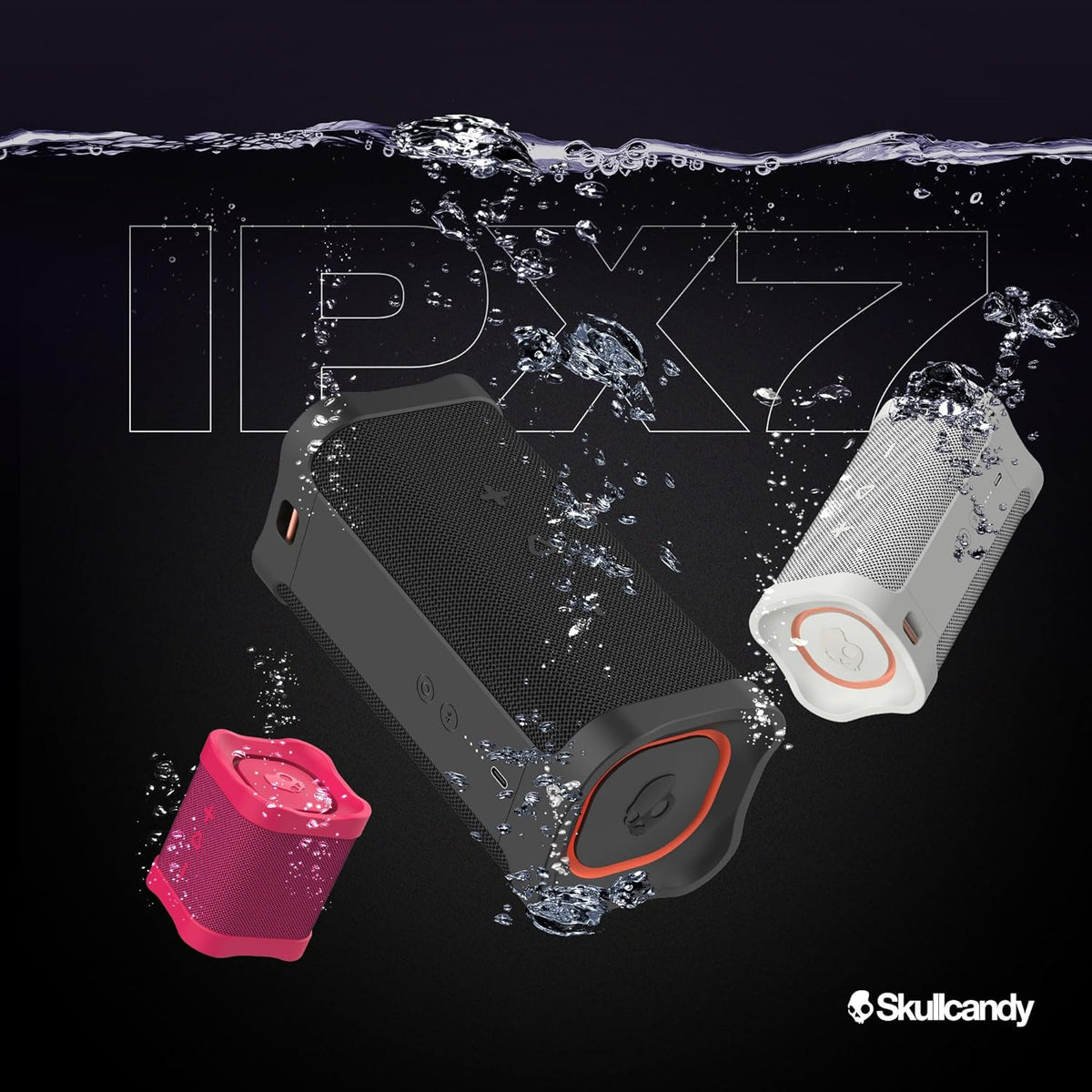 Skullcandy Terrain Mini - Waterproof Bluetooth Speaker, 14-Hour Battery, & True Wireless Stereo Bluetooth Speakers - Tophatter Daily Deals