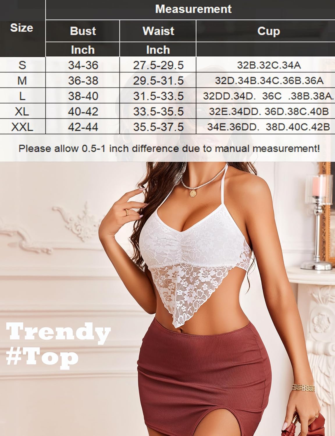 Crop Top Halter V Neck Cami Tank Lingerie Sets-Bras - Tophatter Daily Deals