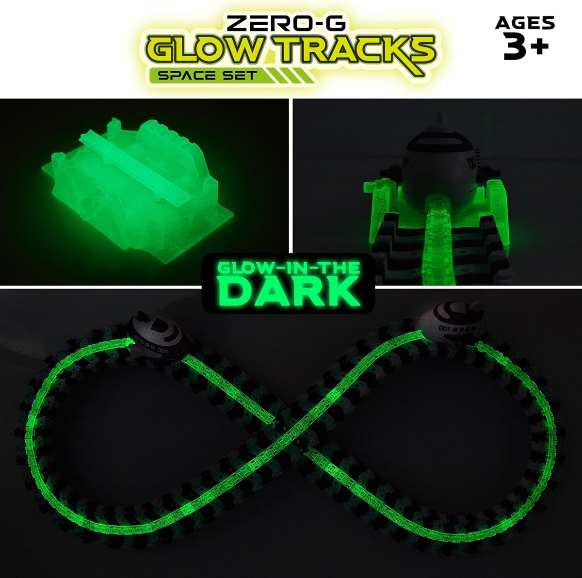 USA Toyz Zero G Space Glow Race Track for Kids- 258pc Toys & Games - Tophatter Daily Deals
