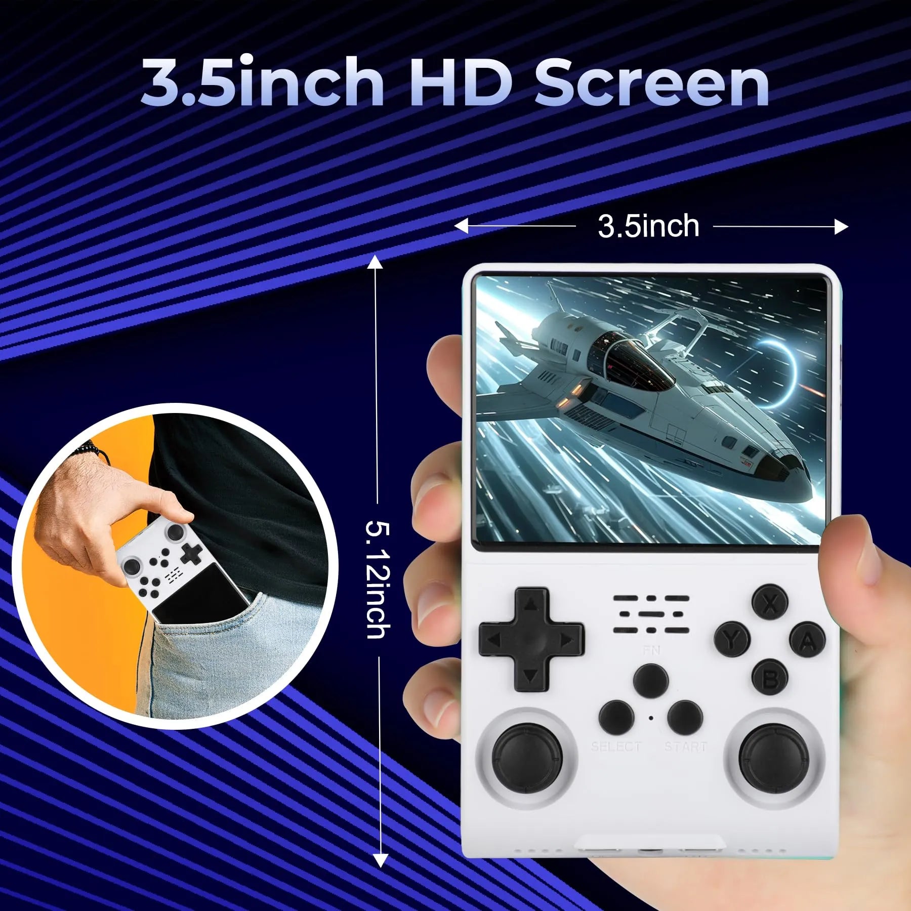 【30000 in 1】 R40S Pro Retro Handheld Game Console, Video Game Console, 3.5 inch IPS Screen, More Than 20 Emulator, 256G TF Card Video Game Consoles - Tophatter Daily Deals