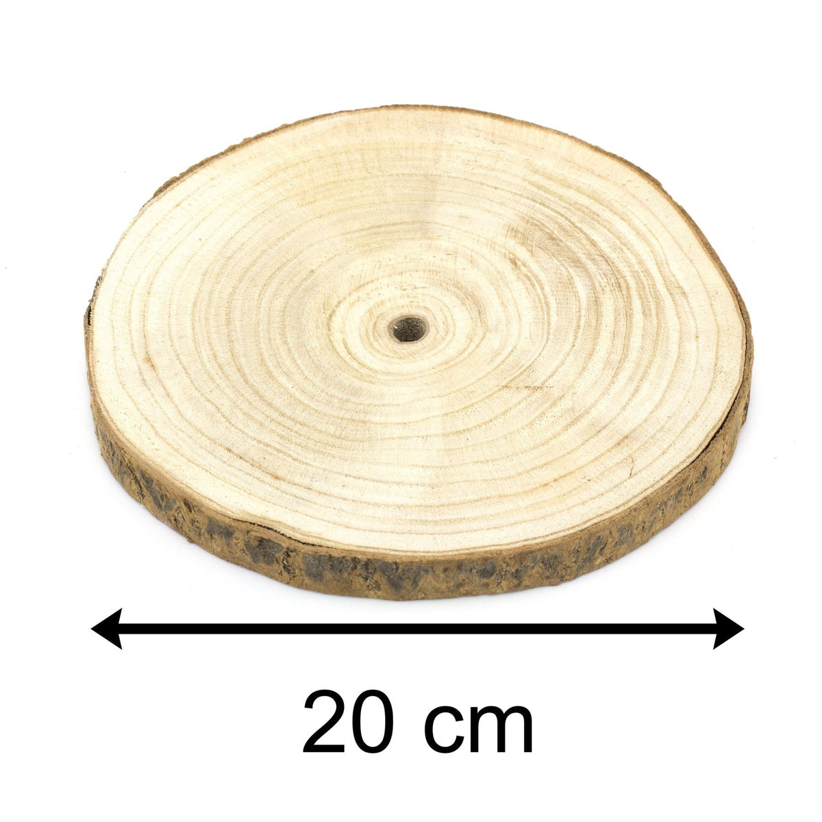 4 Piece Natural Wood Tree Bark Log Slices | Rustic Wedding Decorations Candle Stand | Table Centerpiece Candle Plate - Tophatter Daily Deals
