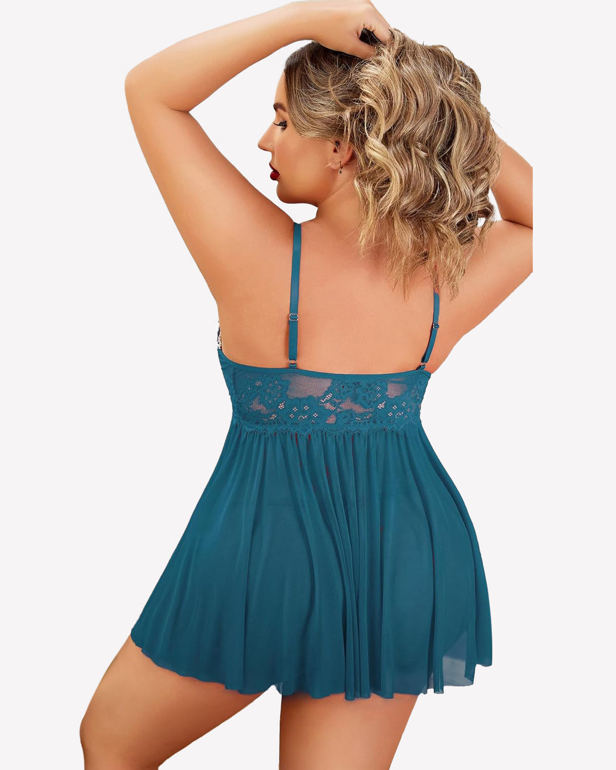 Plus Size Lace Babydoll Nighty Lingerie Sets-Plus size - Tophatter Daily Deals