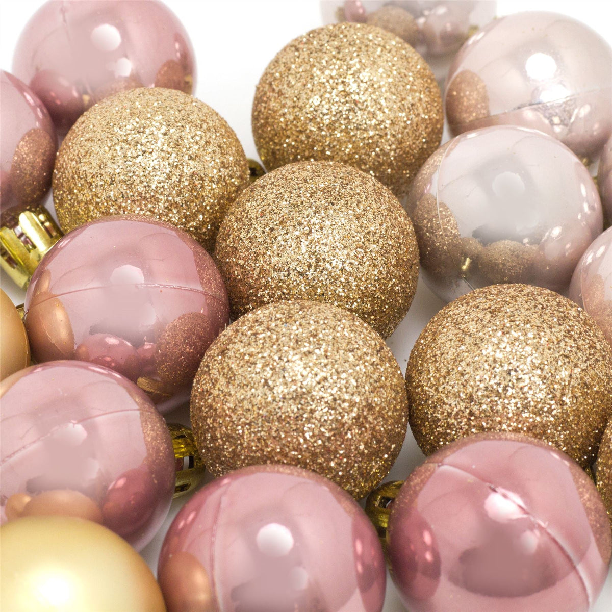 24 Piece Gold And Pink Mini Christmas Baubles | Christmas Tree Decorations | Gold Xmas Baubles Christmas Decor Baubles - Tophatter Daily Deals