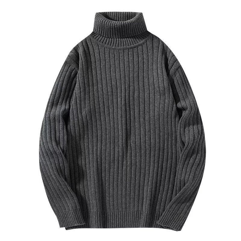 Warm Men Turtleneck Sweater - Ribbed Knit, For Winter Grey 3D Changing Face Moving Picture Frame - Tophatter Daily Deals