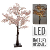 60cm LED Tree Snow Dusted Light Up Tree | LED Lit Tree Battery Operated Silhouette Tree Light | Pre Lit Twig Tree Ornament - Tophatter Daily Deals