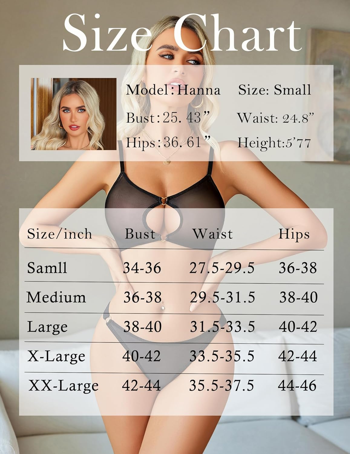 Mesh Cut Out Sexy Bra and Panty Sets Lingerie Sets-Bra Sets - Tophatter Daily Deals