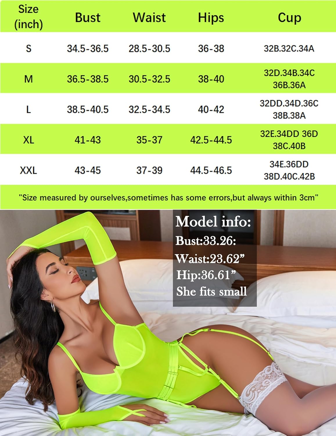 Mesh Garter Teddy with 1 Pair Oversleeves Lingeries-Bodysuits - Tophatter Daily Deals