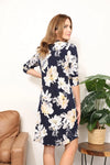 Sew In Love Full Size Flower Print Shirt Dress Casual Dresses - Tophatter Daily Deals