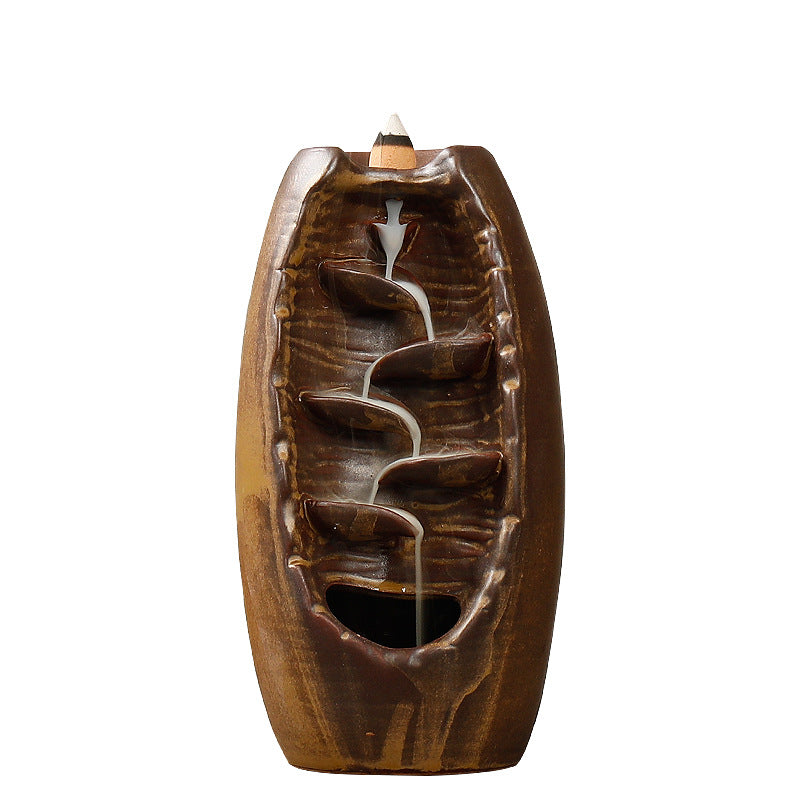 Back Flow Censer Ceramic Censer Sandalwood Products Yellow 1pcs 0 - Tophatter Daily Deals