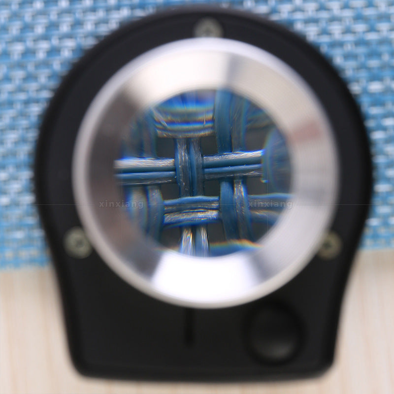 30 Times Full Metal Textile Fabric Printing Grid Pigeon Eye Cloth Mirror With 6LED Money Detector Light A Scale Magnifying Glass 0 - Tophatter Daily Deals
