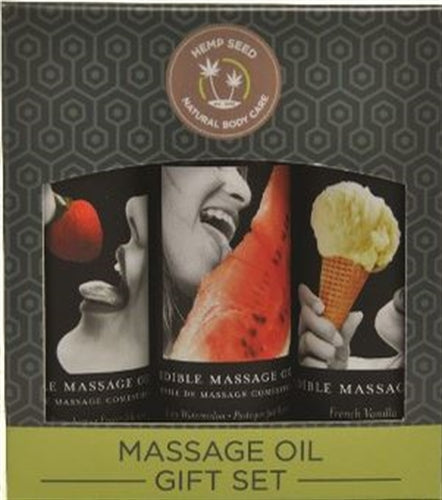 Edible Massage Oil Gift Set with Strawberry Vanilla Flavors > Essentials > Massage Gift Set - Tophatter Daily Deals