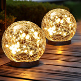 6 Pack Solar Globe Lights Outdoor Waterproof Solar Outdoor Lights - Tophatter Daily Deals