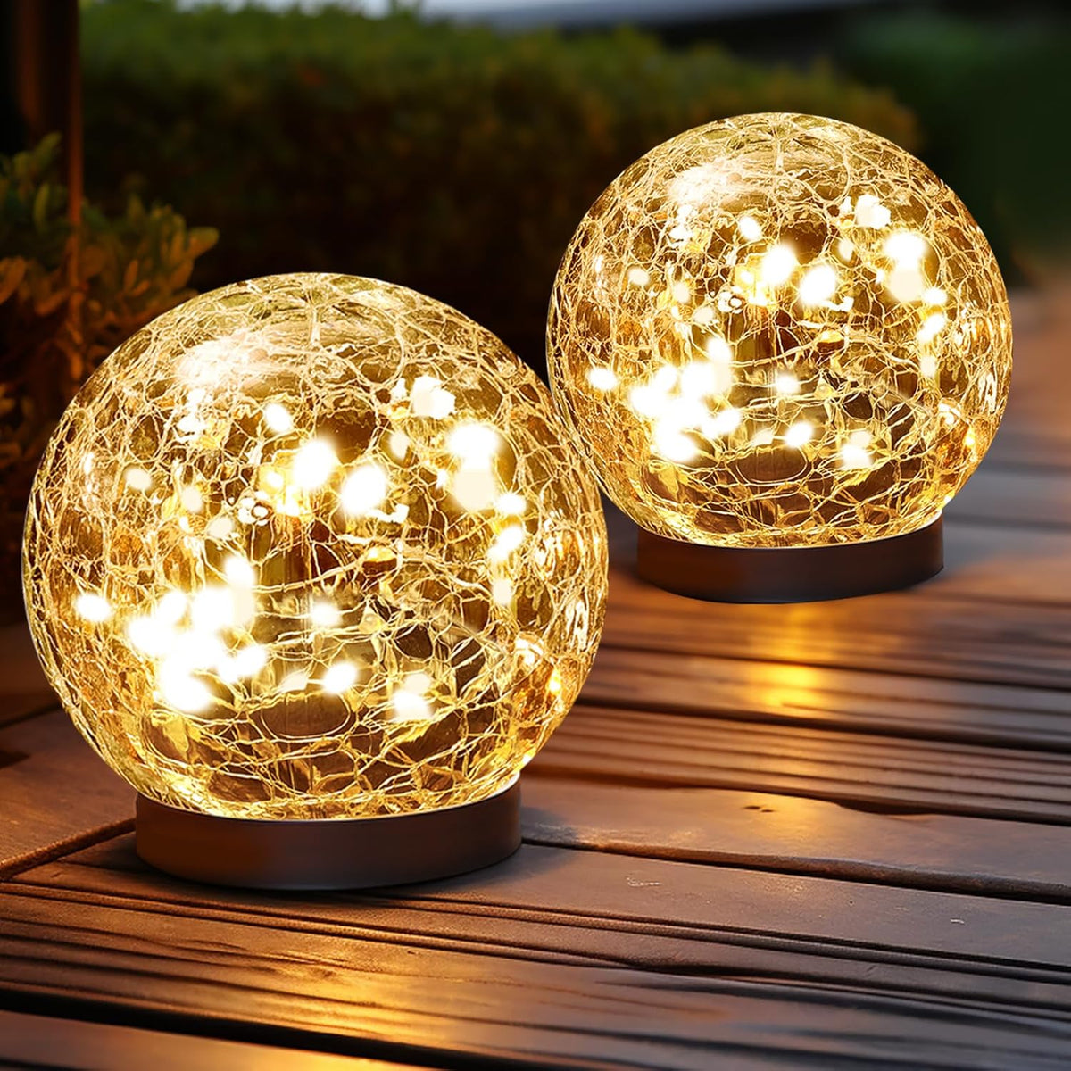 6 Pack Solar Globe Lights Outdoor Waterproof Solar Outdoor Lights - Tophatter Daily Deals