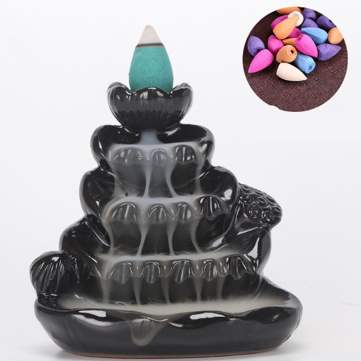 Bergamot Rockery Incense Burner Ceramic Incense Road 0 - Tophatter Daily Deals