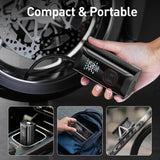 Tire Inflator Portable Air Compressor – Cordless 150PSI Pump with 10000mAh Battery for Car, Bike, Motorcycle, and Ball Automotive - Tophatter Daily Deals