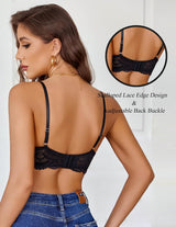 Lace Bra Sheer Underwire Unlined Bras Lingerie Sets-Bras - Tophatter Daily Deals