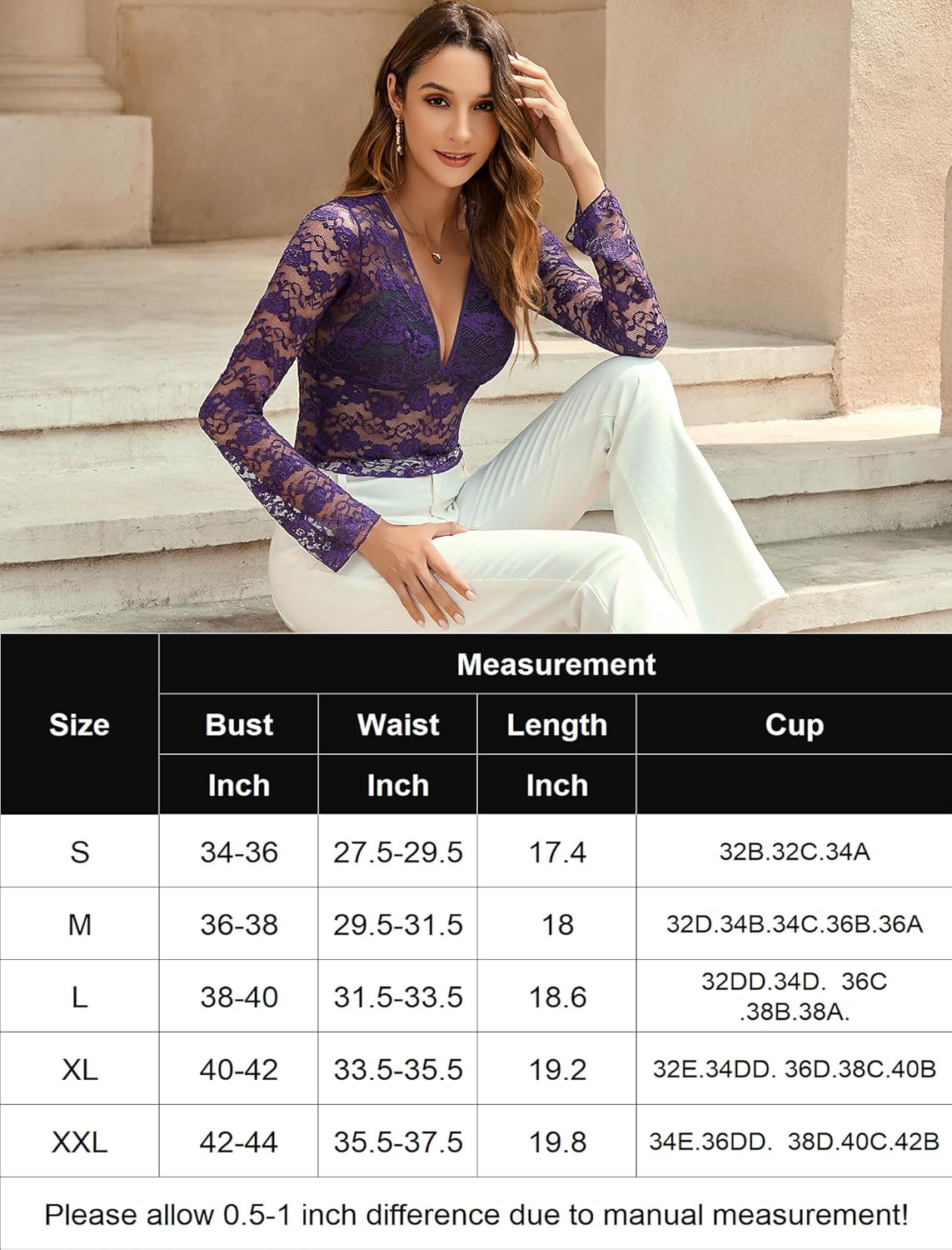 Mesh Long Sleeve Blouse Floral Lace Top Lingeries-Crop tops - Tophatter Daily Deals