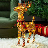 Light Up Reindeer - Large 1.2m-2m Christmas Light Up Deer Deocration LED Twinkling Reindeer For Home and Garden Warm White 2 FT Christmas - Tophatter Daily Deals