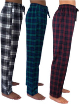 3-Pack Men's 100% Cotton Flannel Pajama Pants Men's Bottoms - Tophatter Daily Deals