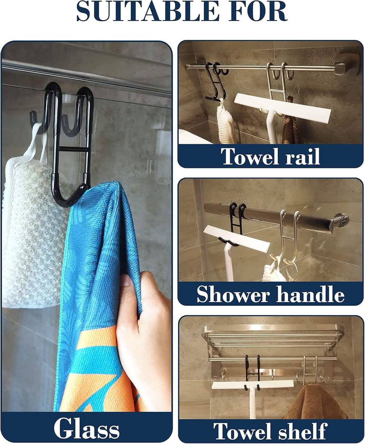 Rust-Resistant Door Mount Shower Hook – Strong Multifunctional Hanging Hook Home Improvement - Tophatter Daily Deals
