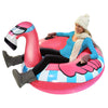 GoFloats Winter Snow Tube - Inflatable Sled for Kids and Adults (Choose from Unicorn, Disney's Frozen, Ice Dragon, Polar Bear, Penguin, Flamingo) Flamingo - Tophatter Daily Deals