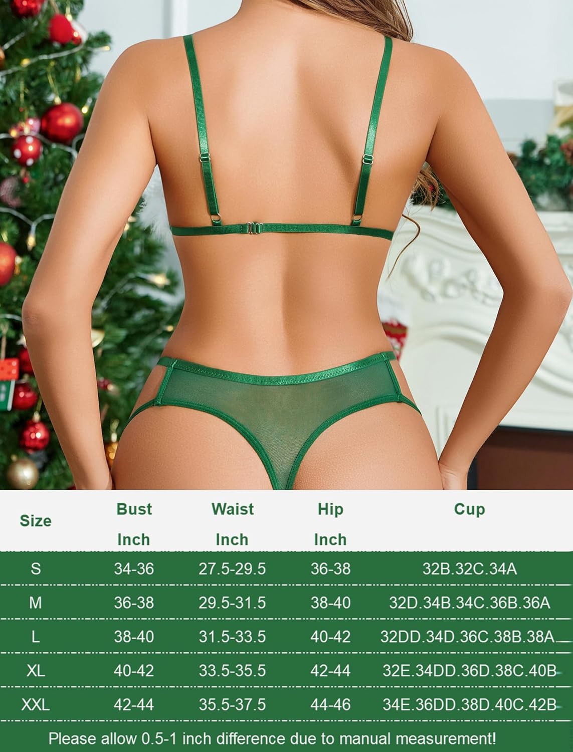 Christmas Lingerie Santa Cut Out Teddy Lingeries-Bodysuits - Tophatter Daily Deals