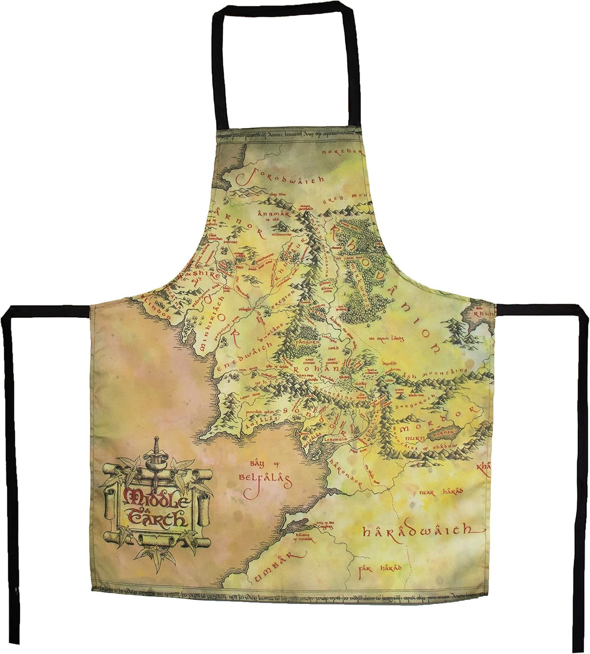 The Lord of the Rings – Map of Middle-earth Apron Apron - Tophatter Daily Deals