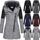 Warm Women's Winter Coat - Asymmetric Zip, Cotton Blend - Tophatter Daily Deals