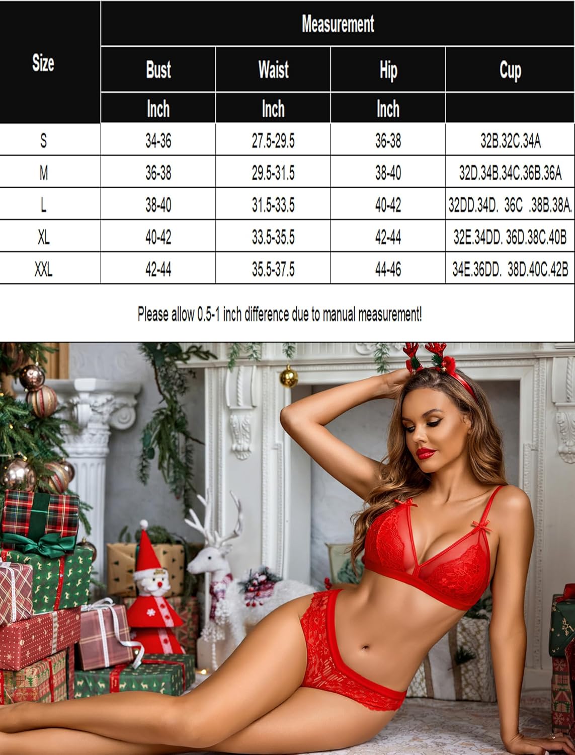 Lace Bra And Panty Set Lingerie Sets-Bra Sets - Tophatter Daily Deals